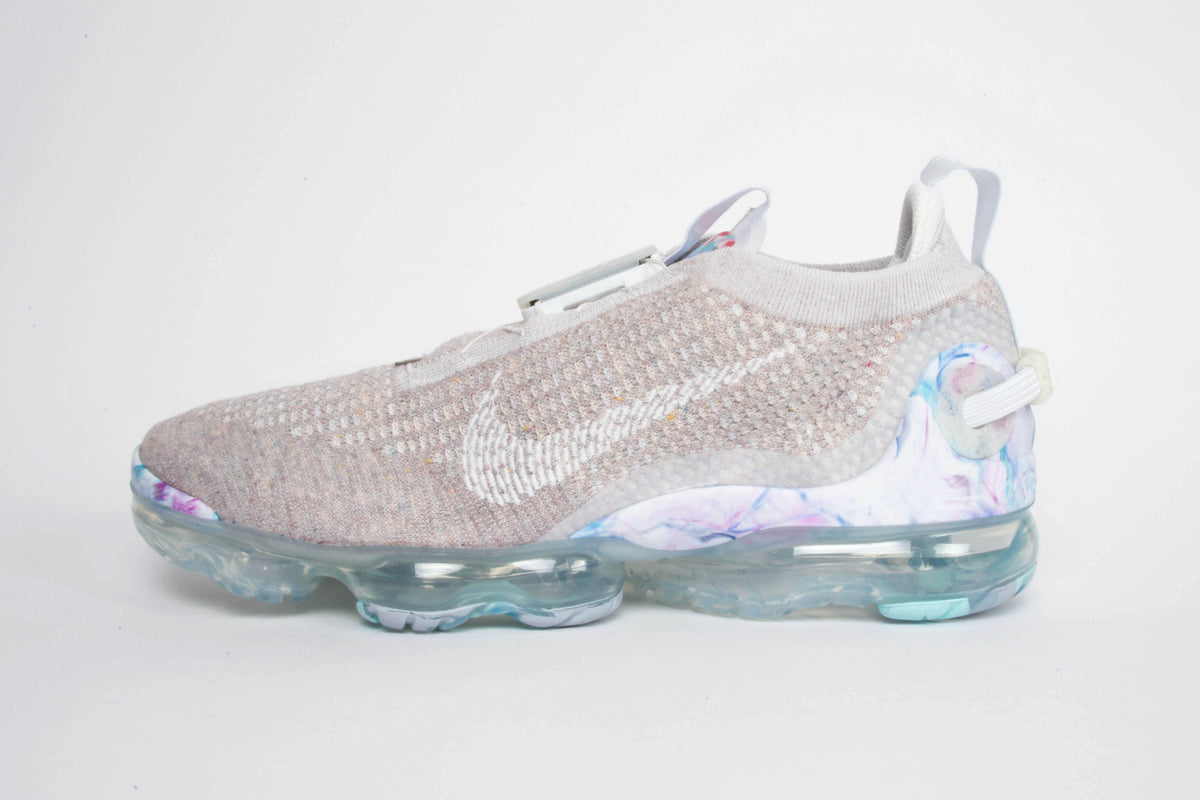 Nike Air VaporMax Flyknit 2020 model from a side angle.