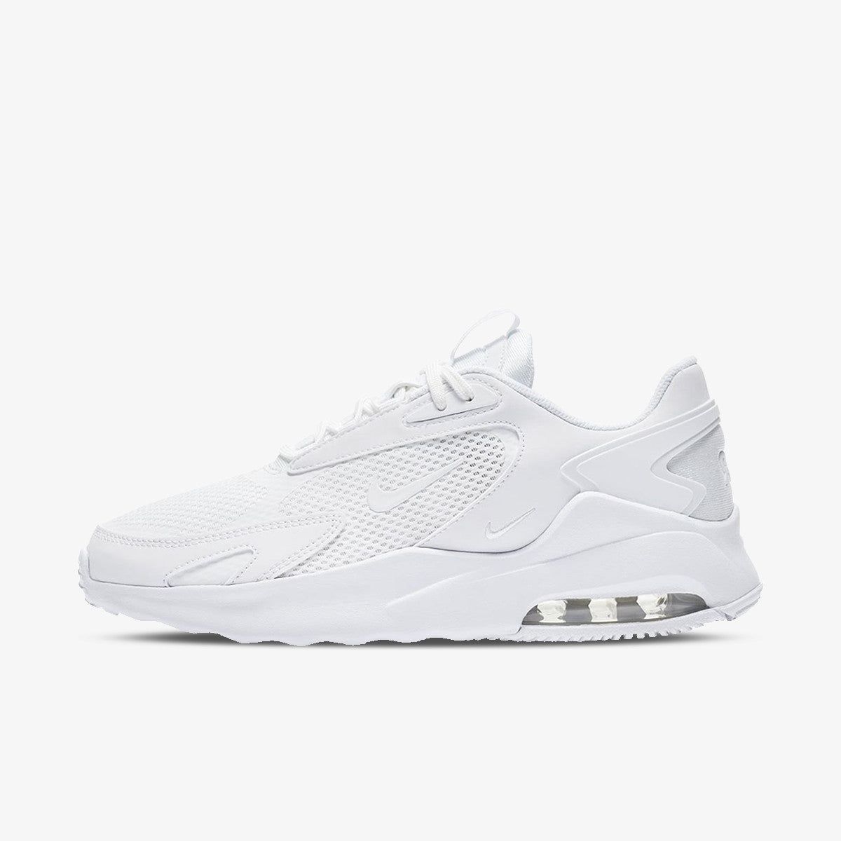 A side angle of the Nike Air Max Bolt. Here you can see the signature Nike Air units along with the classic Air Max silhouettes.