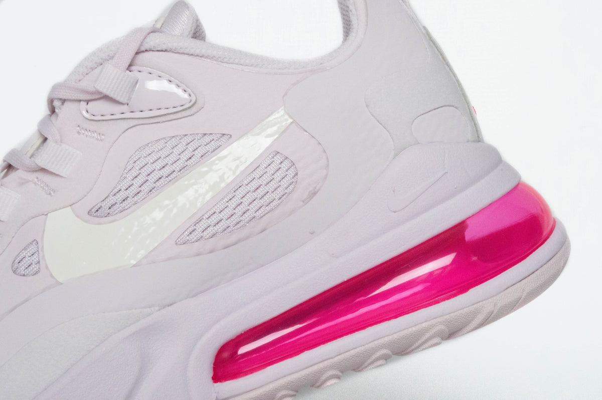 Stylish Nike Air Max sneakers with Light Violet and Opti Yellow accents